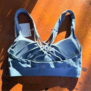 NWT Lululemon FlexyFlex Strappy Yoga Bra - Light Support XXS/XS - Steel Blue